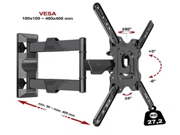 Giá treo tivi góc xoay đa năng P4 (32" - 55")